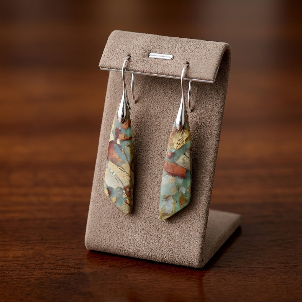 Aretes Vintage de Piedra Natural