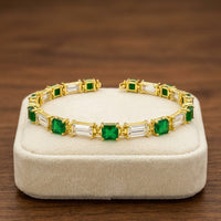 Pulsera de Tenis de Eslabón Verde