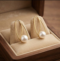 Aretes Colgantes de Perla Elegantes