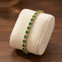Pulsera de Tenis Trío de Esmeralda