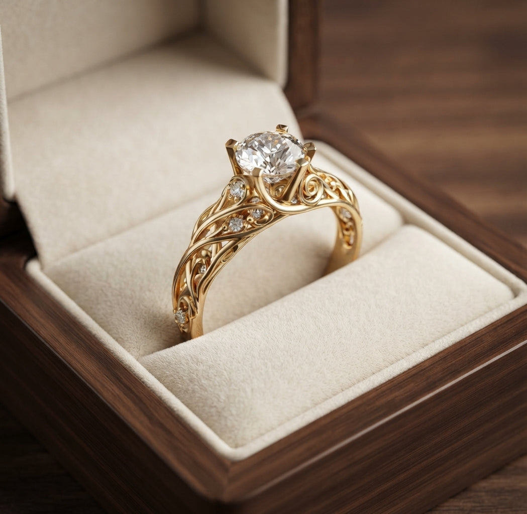 Anillo Exquisito de Zirconia Exótica
