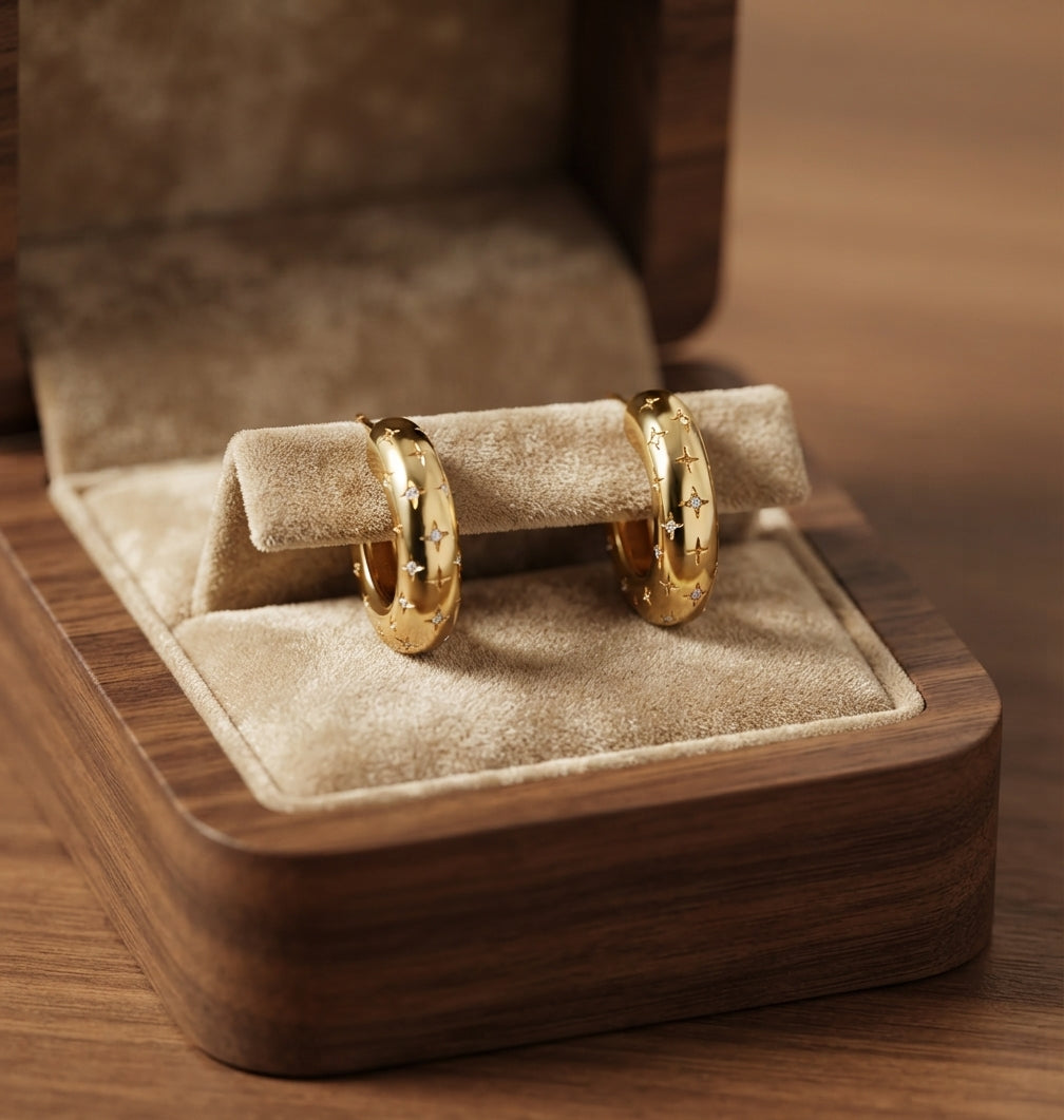 Aretes de Aro Cósmicos