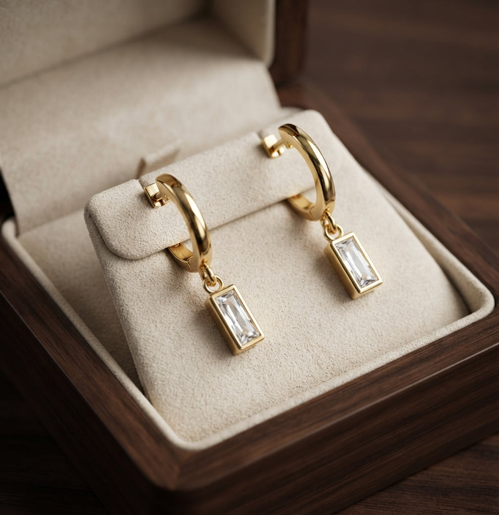 Aretes Colgantes de Barra