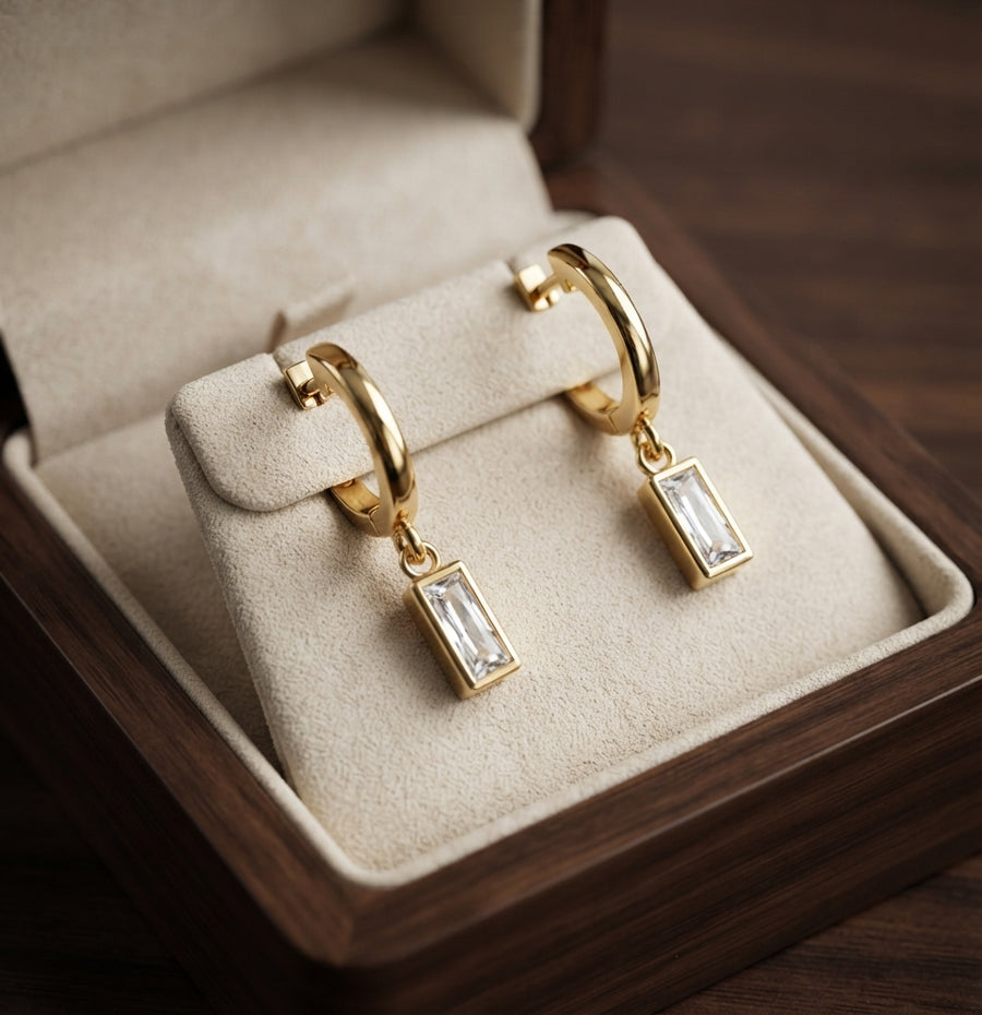 Aretes Colgantes de Barra