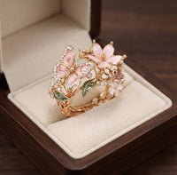 Anillo de Zirconia Mariposa Chispeante Natural