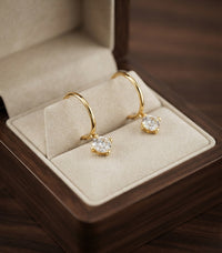 Aretes de Aro Punta Chispeante