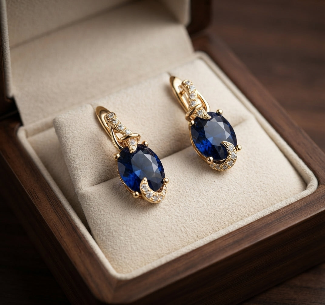 Aretes Colgantes Medianoche Real