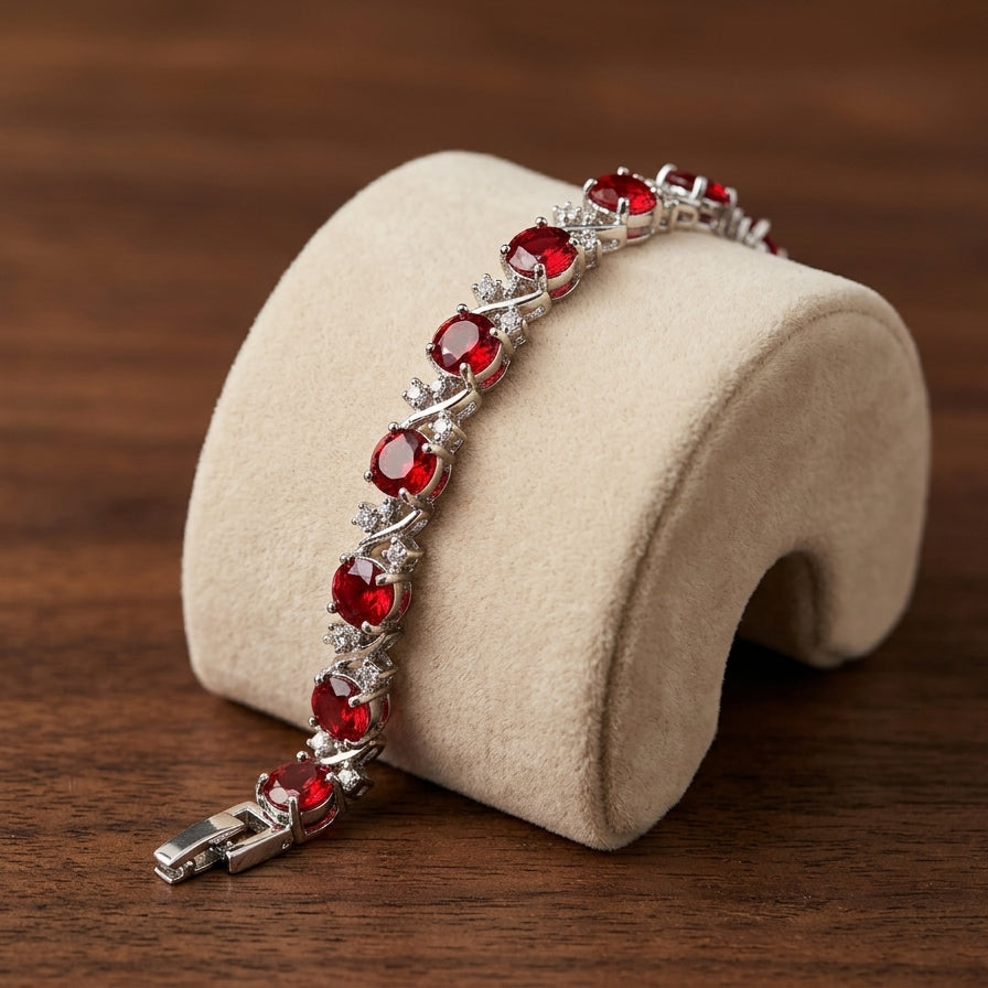 Pulsera de Tenis de Vid de Rubí