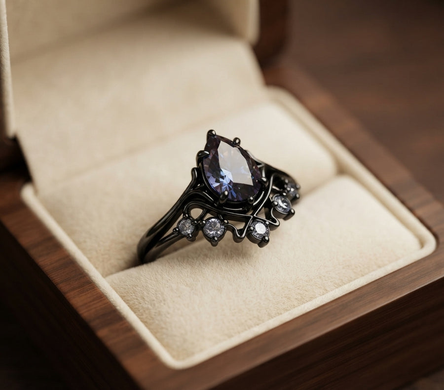 Anillo de Amatista en Capas