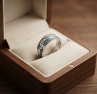 Anillo de Ola Plata Marina
