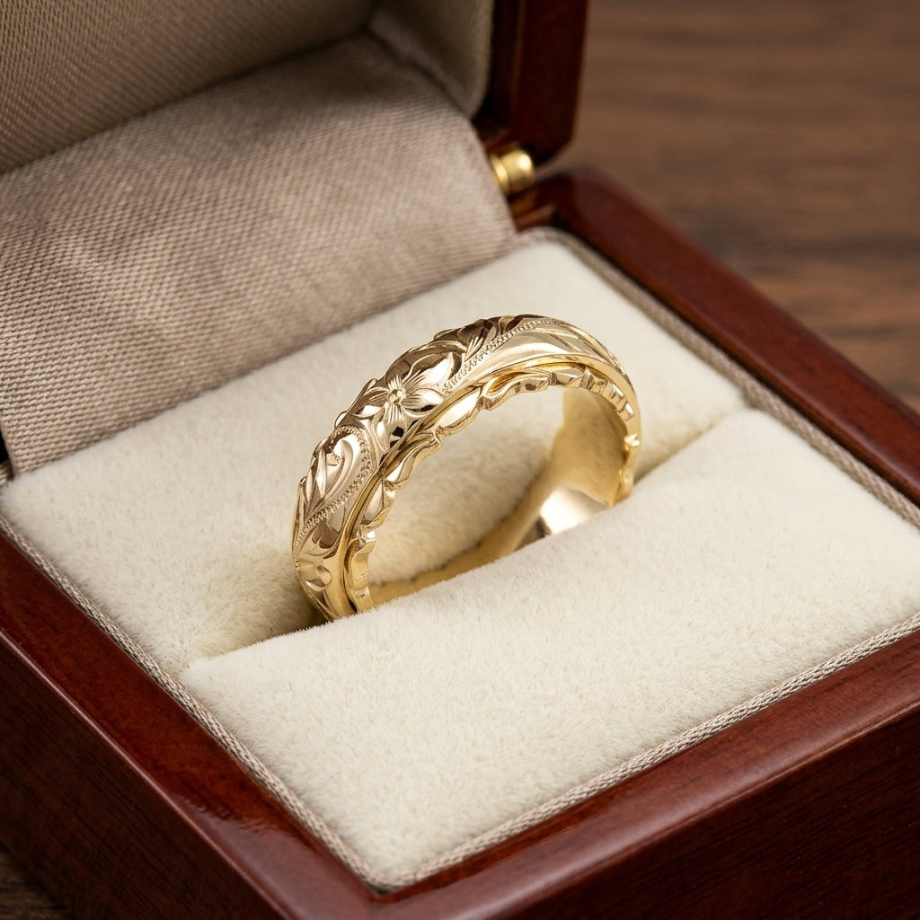 Anillo Vintage de Flor en Oro
