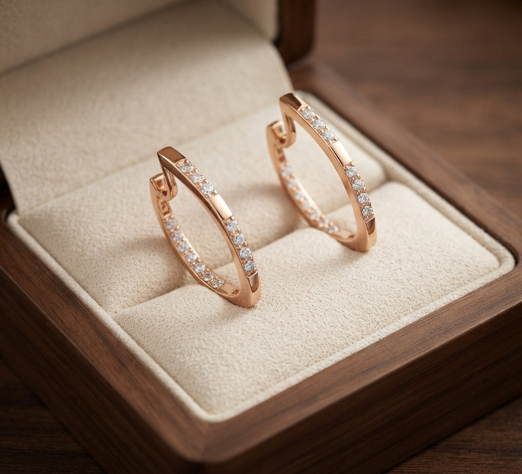 Aretes Exquisitos de Zirconia