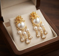 Aretes Ivoria de Perla Gota de Rocío