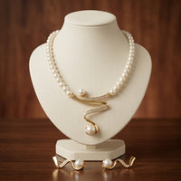 Set de Collar + Aretes de Perla Natural