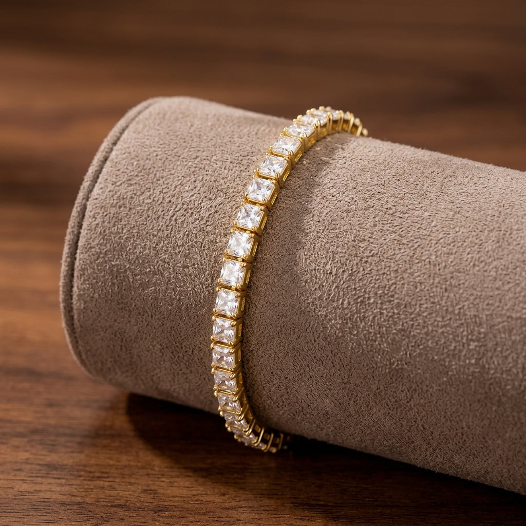 Pulsera de Tenis Cuadrada