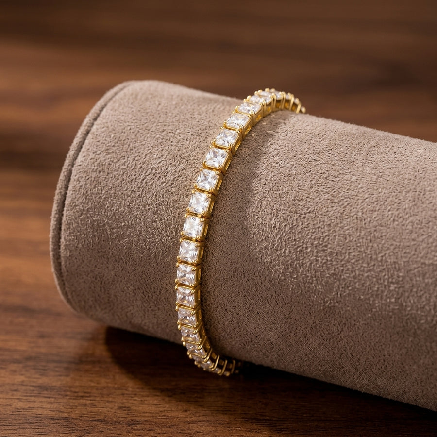 Pulsera de Tenis Cuadrada