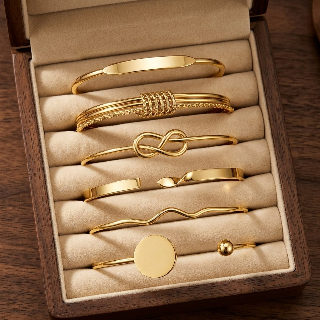 Set de Pulseras Elegancia Anudada