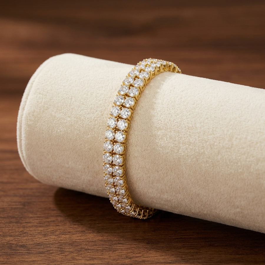 Pulsera de Tenis de Doble Hilera