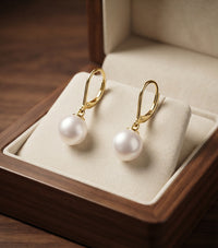 Aretes Colgantes de Perla
