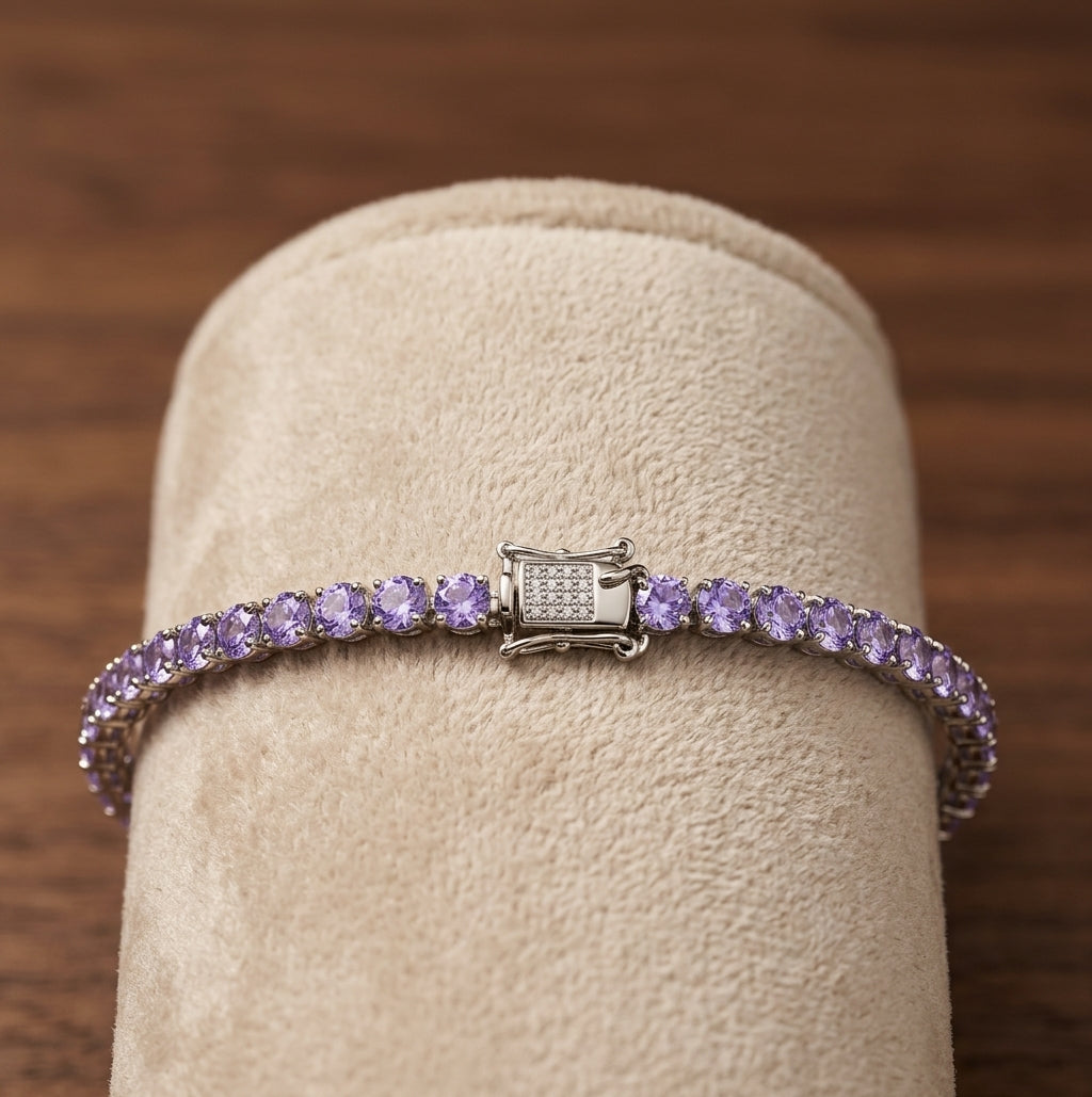 Pulsera de Tenis de Amatista