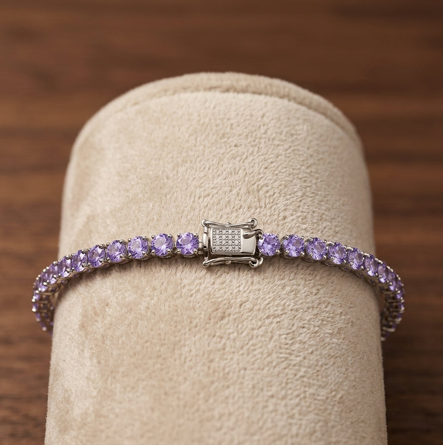 Pulsera de Tenis de Amatista