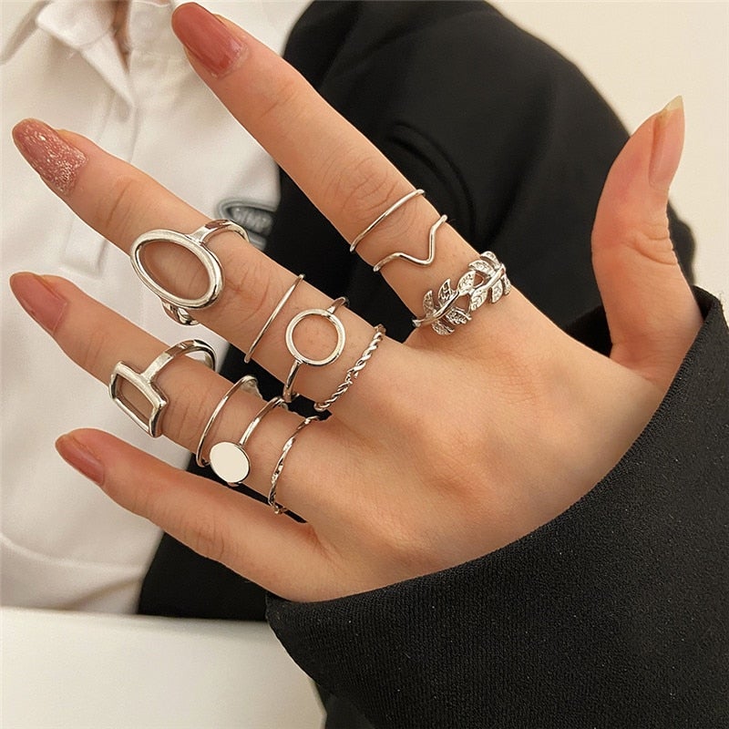 Set 11 Anillos Vintage en Plata