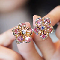 Aretes de Zirconia Multicolor en Plata Esterlina
