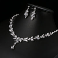 Set de Collar + Aretes de Zirconia en Plata Esterlina