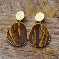 Aretes Colgantes Statement de Doble Círculo