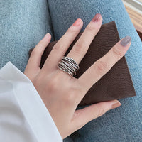 Anillo Ajustable en Capas en Plata Esterlina 925