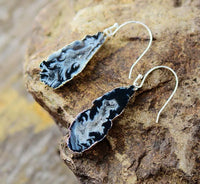 Aretes de Gota de Geoda Drusa