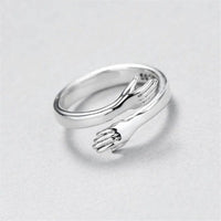 Anillo Ajustable Abrazo en Plata