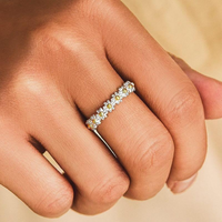 Anillo Ajustable de Margarita en Plata y Esmalte Pintado a Mano