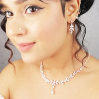 Set de Collar + Aretes de Zirconia en Plata Esterlina