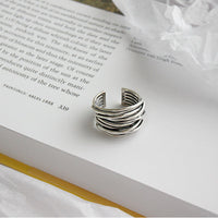 Anillo Ajustable en Capas en Plata Esterlina 925