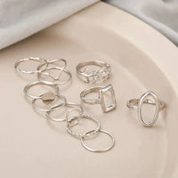 Set 11 Anillos Vintage en Plata