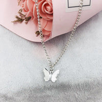 Collar de Mariposa en Plata y Bañado en Oro