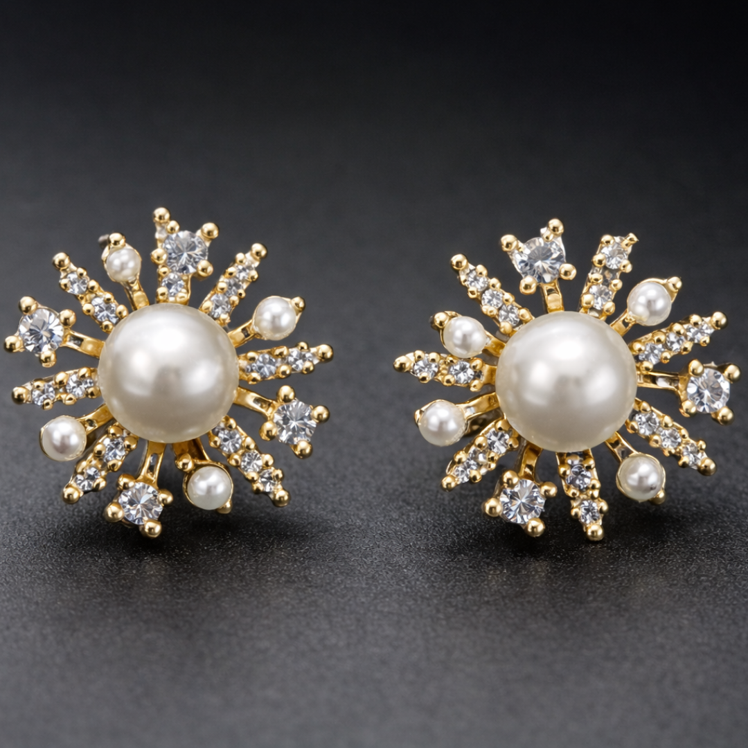 Aretes Vintage de Perla Luz de Estrellas