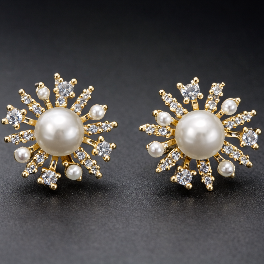 Aretes Vintage de Perla Luz de Estrellas