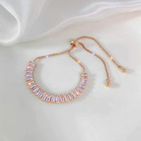 Pulsera Ajustable de Zirconia en Oro