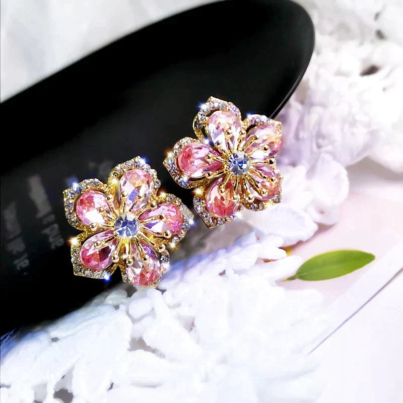 Aretes de Zirconia Multicolor en Plata Esterlina
