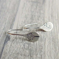 Aretes de Hoja de Diente de León en Plata Esterlina 925