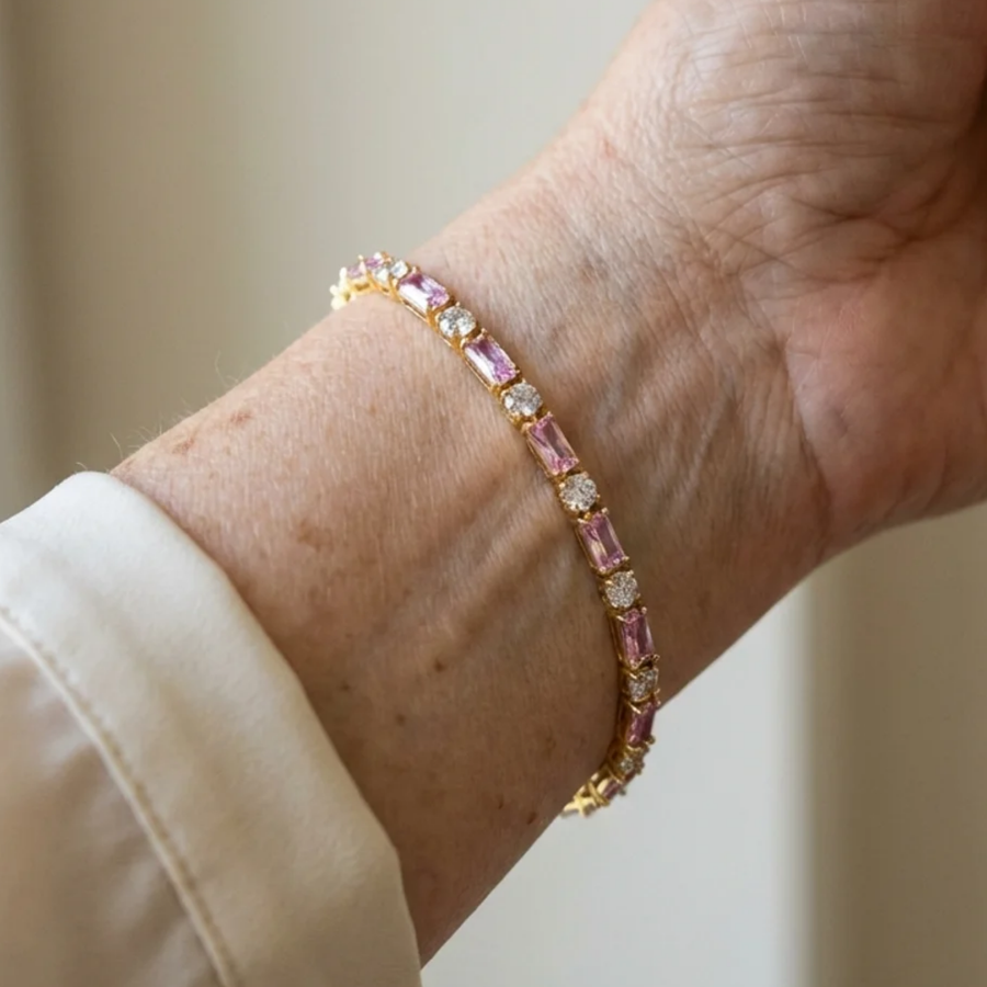 Pulsera de Tenis Destello de Peonía