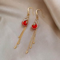 Aretes Festivos con Perlas Azules
