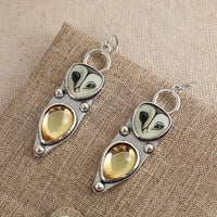 Aretes Colgantes de Búho Boho