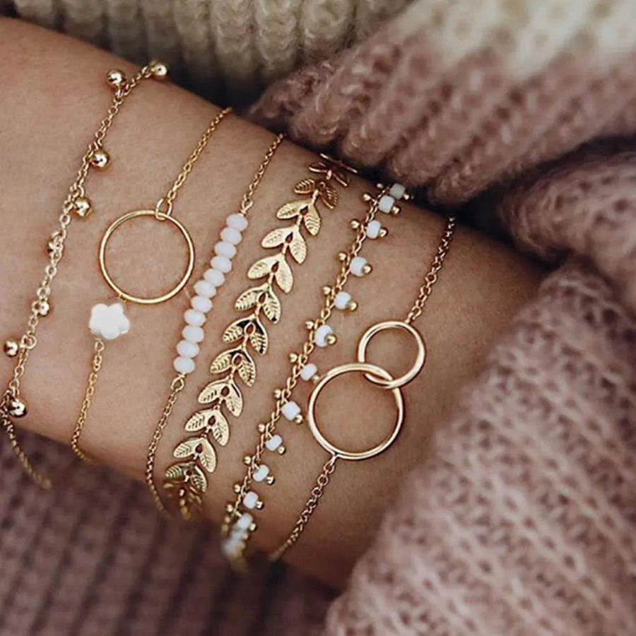 Set de Pulseras Boho en Oro