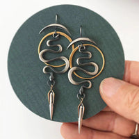 Aretes de Espiral Geométrica Irregular Serpentina