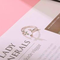 Anillo de Colibrí con Zirconias Verdes en Plata Esterlina 925