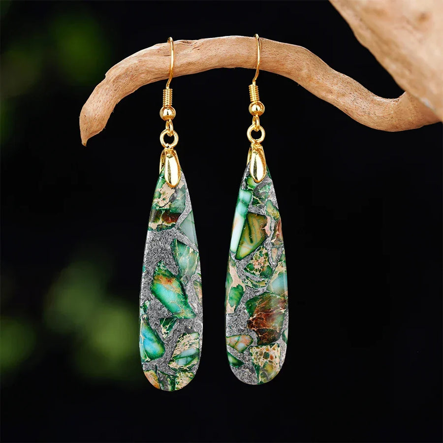 Aretes Colgantes de Soulstone Marmoleado