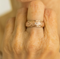 Anillo Vintage de Flor de Rosa en Oro